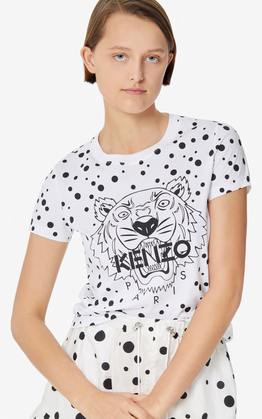 Kenzo Dots Tiger Majice Ženske - Crne - Hrvatska HYDEQC356